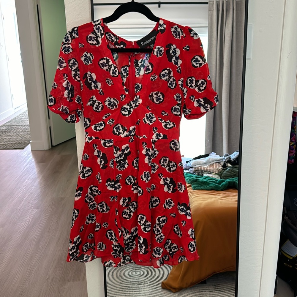Realisation red mini dress